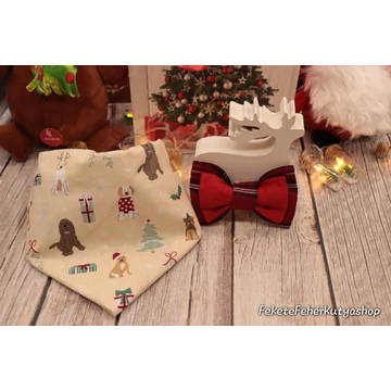 Doggie Christmas - Santa's Helpers - Mikulás Segédjei- Kutyakendő, Bandita Kendő
