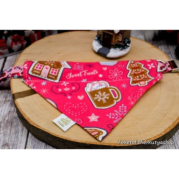 Magenta Sweet Treats - Gingerbreads - Mézeskalácsos - Pink Kutyakendő, Bandita Kendő