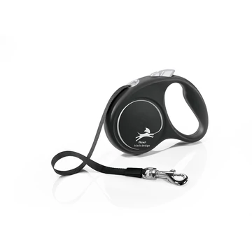Flexi Black Design Szalagos Automata Póráz - S - 5 Méter - 15 kg