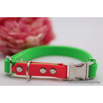 Vízálló, Biothane Nyakörv - Pink Goes Well with Green - Wicked -Pink-Zöld