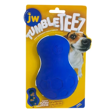 JW Tumble Teez - Jutalom Falattal Tölthető Logikai Játék Kutyáknak - Large - Blue - Kék