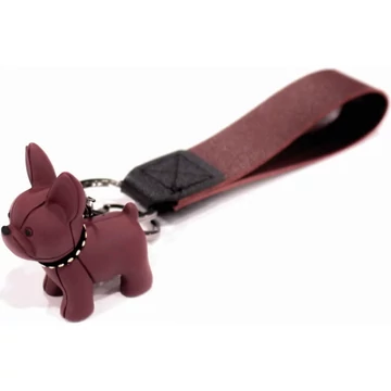 Bulldog-os Kulcstartó - Croci - Bordó