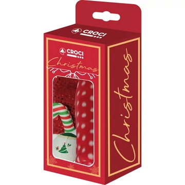 Díszdobozos Karácsonyi Ajándék Szett Kutyusoknak - Takaró, Teniszlabda, Mikulássapka - Croci