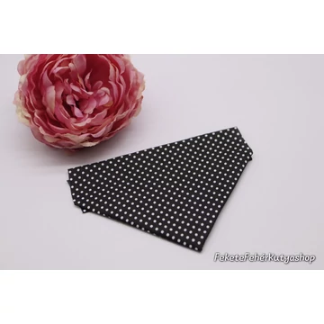 Black and White Polka Dots - Fekete-Fehér Pöttyös Kutyakendő, Bandita Kendő Kutyáknak