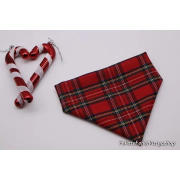 The Classic Red Tartan - Klasszikus Skót Kockás Piros Kutyakendő, Bandita Kendő Kutyusoknak