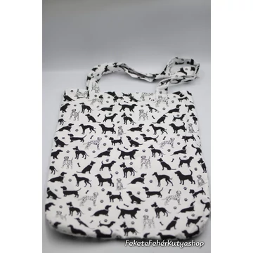 Fehér alapon fekete kutyás