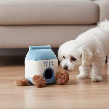ZippyPaws Burrow- Milk & Cookies - Plüss Odú Zsákmány Kutyajáték