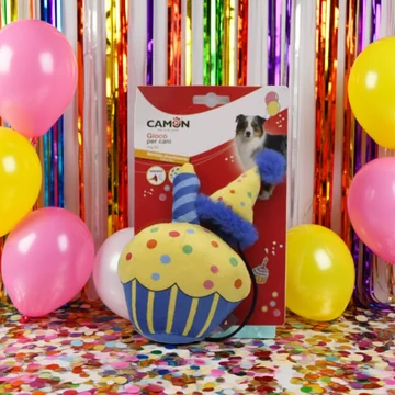 Szülinapi Plüss Cupcake és Szülinapi Ünneplős Csákó Sípolóval - Camon