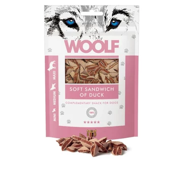 Woolf - Soft Sandwich of Duck Kacsa-Tőkehal Szendvics Jutalomfalat Kutyáknak
