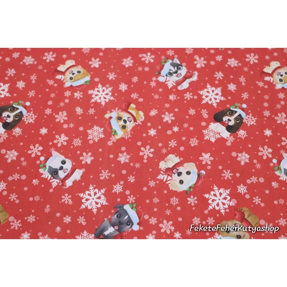 Christmas Puppies and Snowflakes - Karácsonyi Kis Kutyusok és Hópihék Vászontáska, Válltáska