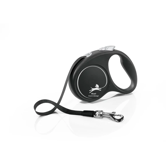 Flexi Black Design Szalagos Automata Póráz - S - 5 Méter - 15 kg