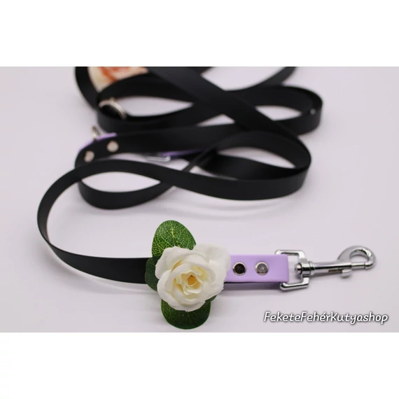 Virágdísz Kutyáknak Nyakörvre, Pórázra -Small - Rose