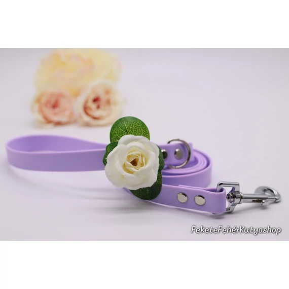 Virágdísz Kutyáknak Nyakörvre, Pórázra -Small - Rose