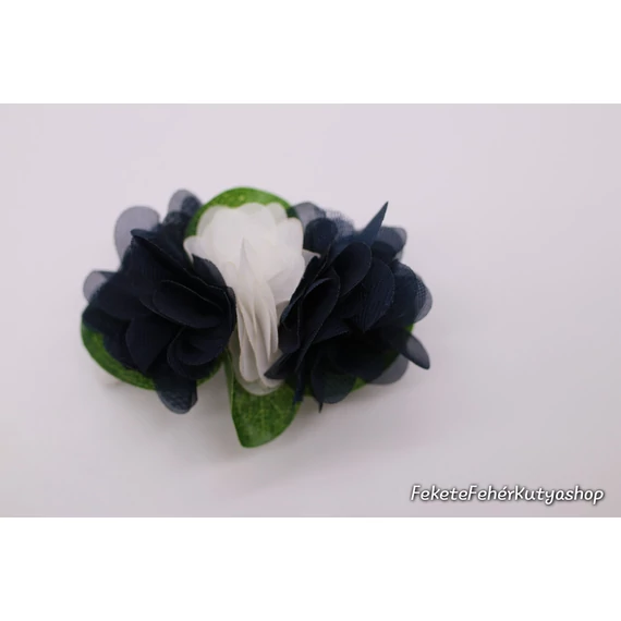 Virágdísz Kutyáknak Nyakörvre, Pórázra -Mid - Organza Flowers
