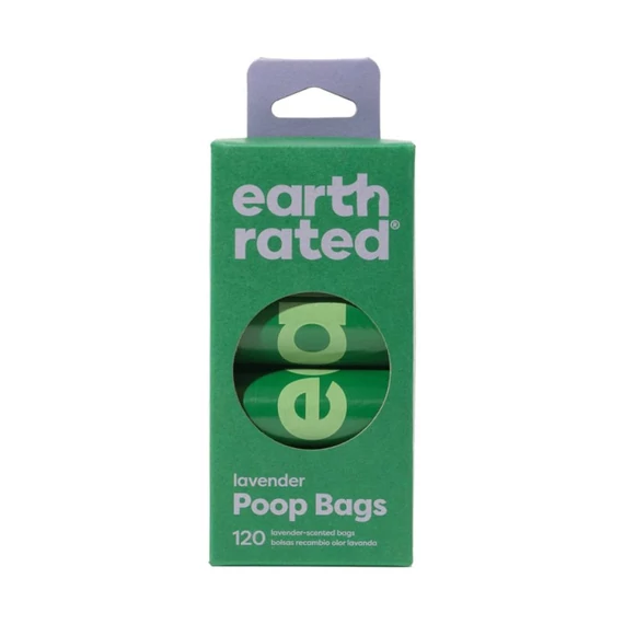 Earth Rated Lavender Környezetbarát Kakizacsi Csomag - 8 Rollni - 120 db -Levendula illatú