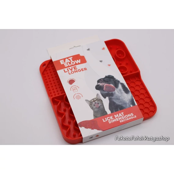 Eat Slow Live Longer - Lick Mat Dimensions Rectangle - Evés Lassító Nyalogatós Tányér - Holland Animal Care