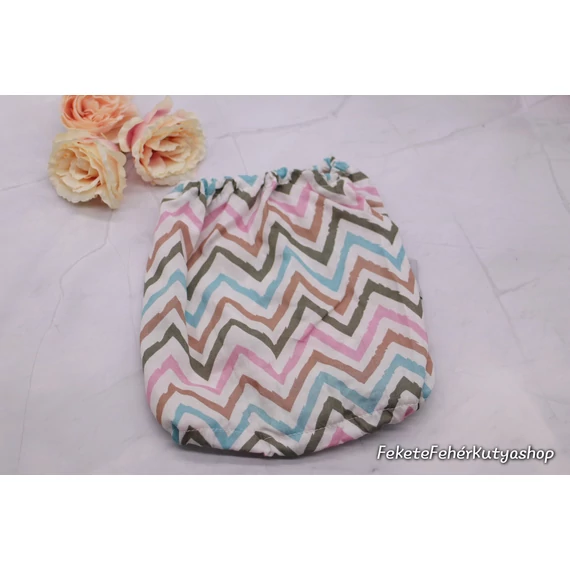 Chevron Csíkos - Cikk-cakkos (Fehér-pink-kék-zöld-barna)