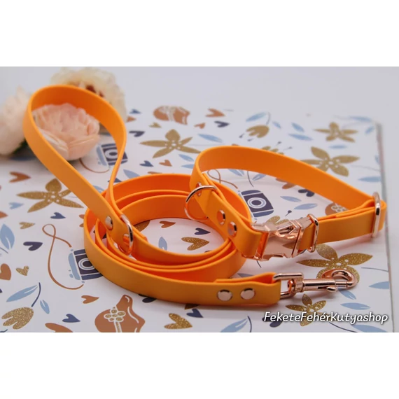 Vízálló, Biothane póráz - Vivid Apricot Delight - Sárgabarack Szín