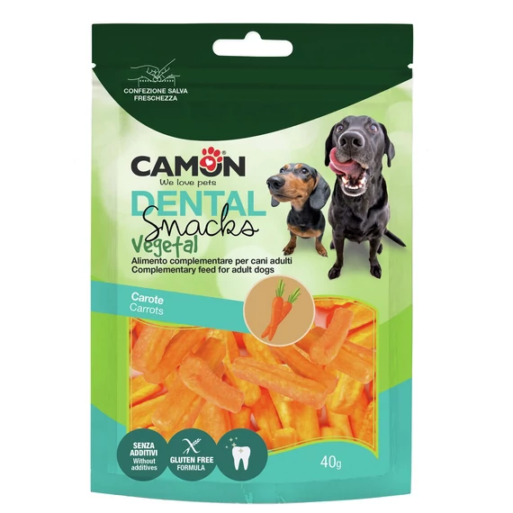 Camon Dental Snacks - Vegetal Gluténmentes Rogós Sárgarépa Falatok