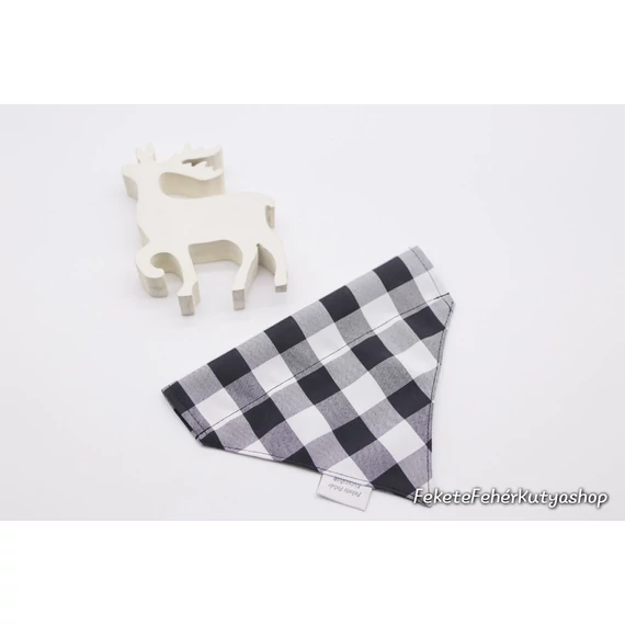 Black-n-White Buffalo Check Kockás Kutyakendő, Bandita Kendő Kutyáknak