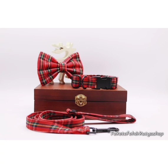 The Classic Red Tartan - Klasszikus Piros Skót Kockás Póráz