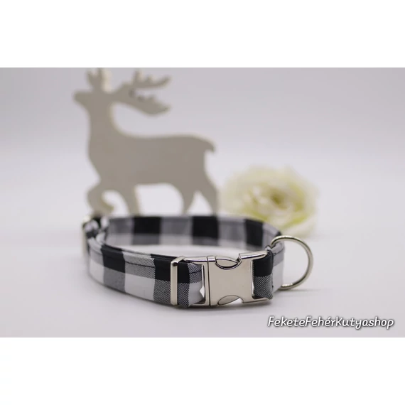 Black-n-White Buffalo Check Kockás Nyakörv Kutyáknak