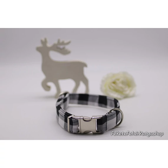 Black-n-White Buffalo Check Kockás Nyakörv Kutyáknak