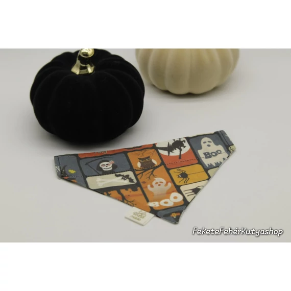 Halloween-i Rémisztő Szellemes, Kísértetházas Kutyakendő, Bandita Kendő Kutyáknak
