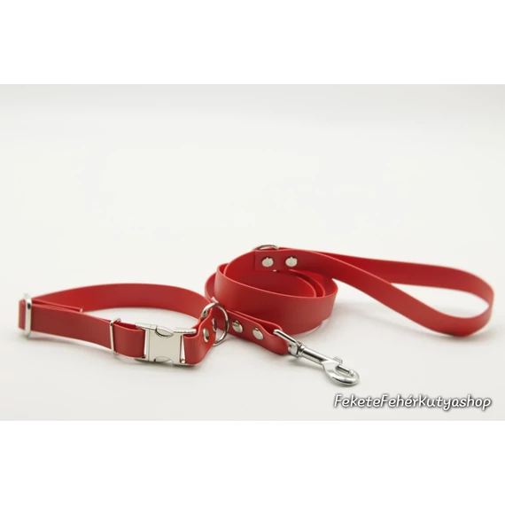 Vízálló, Biothane nyakörv -Fire Engine Red - Piros