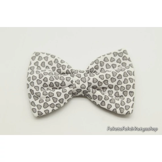 Fehér-Szürke Szívecskés Csokornyakkendő Kutyáknak