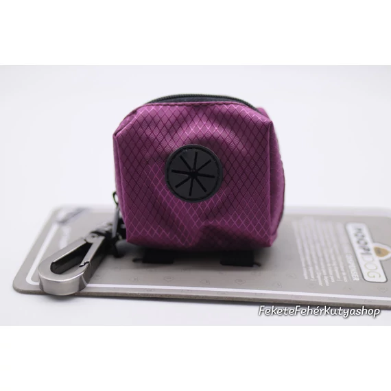 Poopidog Fényvisszaverős Cipzáras Metálos Lila Kutya Kakizacsi Tartó - Duvoplus