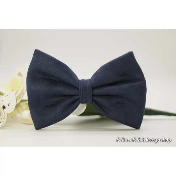 Zafírkék Bársony Csokornyakkendő Kutyáknak