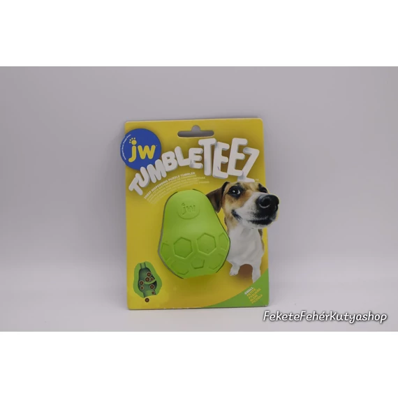 JW Tumble Teez - Jutalom Falattal Tölthető Logikai Játék Kutyáknak - Small - Green - Zöld