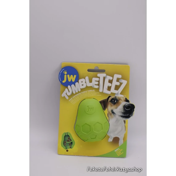 JW Tumble Teez - Jutalom Falattal Tölthető Logikai Játék Kutyáknak - Small - Green - Zöld