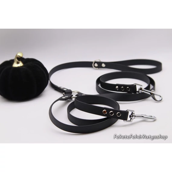Vízálló, Biothane Páros Póráz Fogóval - Két Kutyushoz - Több Színben