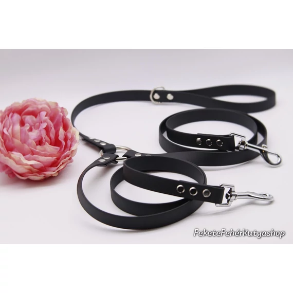 Vízálló, Biothane Páros Póráz Fogóval - Két Kutyushoz - Több Színben