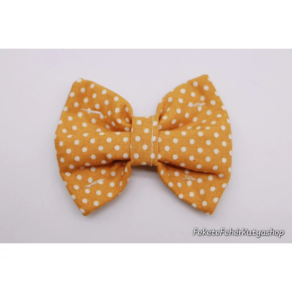 Mustársárga pöttyös csokornyakkendő kutyáknak