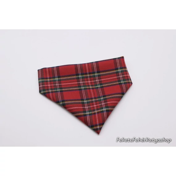 The Classic Red Tartan - Klasszikus Skót Kockás Piros Kutyakendő, Bandita Kendő Kutyusoknak