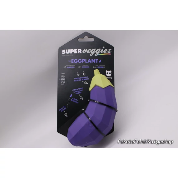 Zee.Dog Super Veggies - Eggplant - Padlizsán Jutalomfalattal Tölthető Kutyajáték