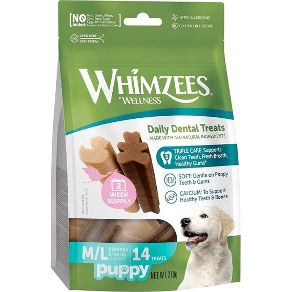 Whimzees Dental Sticks Puppy - Fogtisztító Jutalomfalat Kölyök Kutyáknak M-L-es