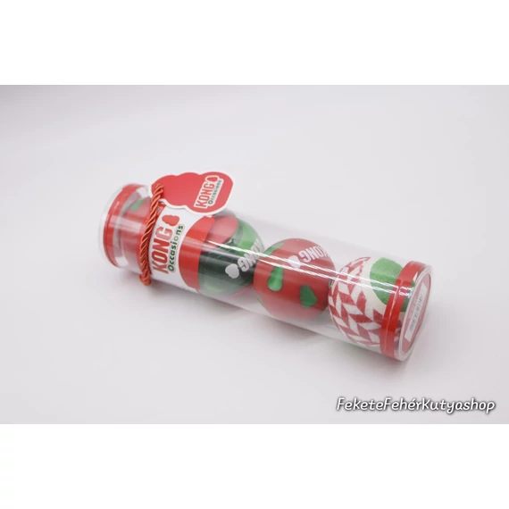 Kong Holiday Occasions Karácsonyi Labda Szett - 4 db - M-es