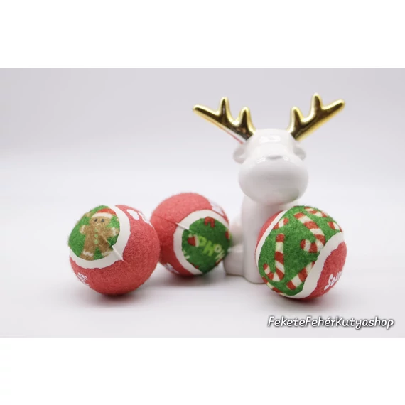 KONG Holiday Squeakair Teniszlabda Csomag (M) - 6 db-os