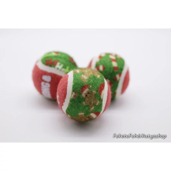 KONG Holiday Squeakair Teniszlabda Csomag (M) - 6 db-os