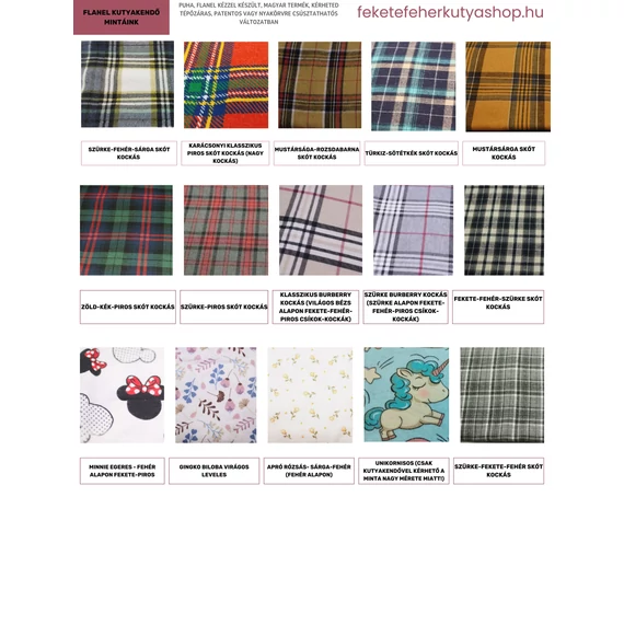 Skót Kockás Kutyakendő, Bandita Kendő - Több színben