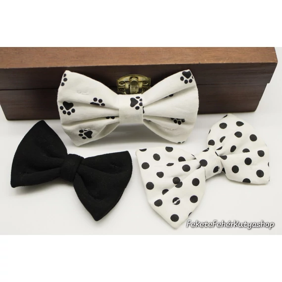 Black n White 3 db-os Csokornyakkendő Csomag Kutyáknak