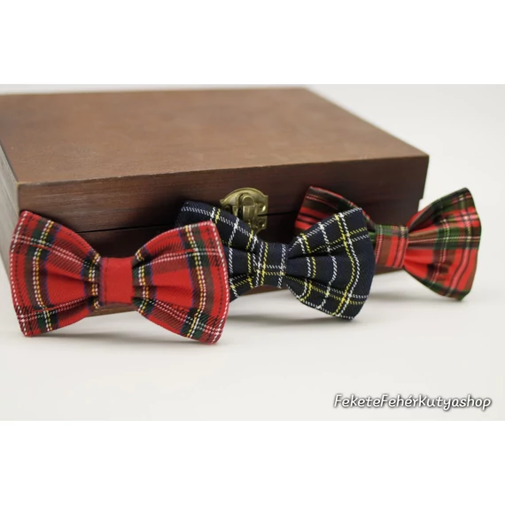 Christmas Tartan Selection - 3 db Csokornyakkendő Kutyáknak