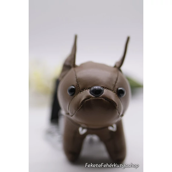 Nagy Francia Bulldog-os Kulcstartó - Croci - Barna