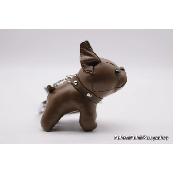 Nagy Francia Bulldog-os Kulcstartó - Croci - Barna