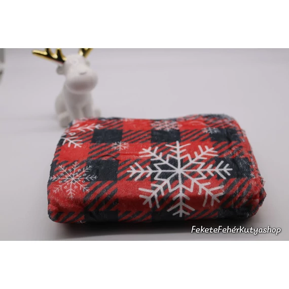 Xmas Tartan Snow Flakes Puha Kutyatakaró - Croci