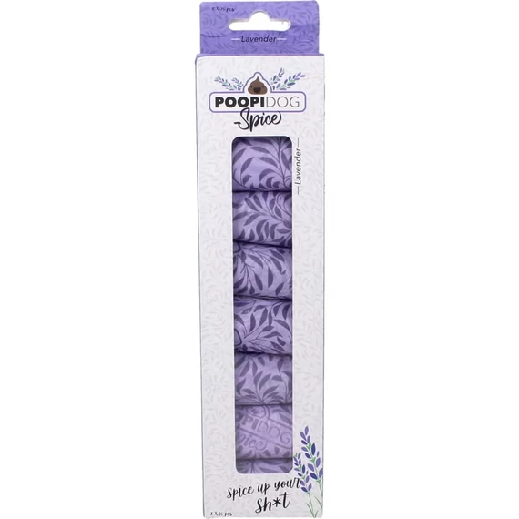 Poopidog Spice Levendula Illatú Kakizacsi Csomag - 8 Rollni - 120 db 